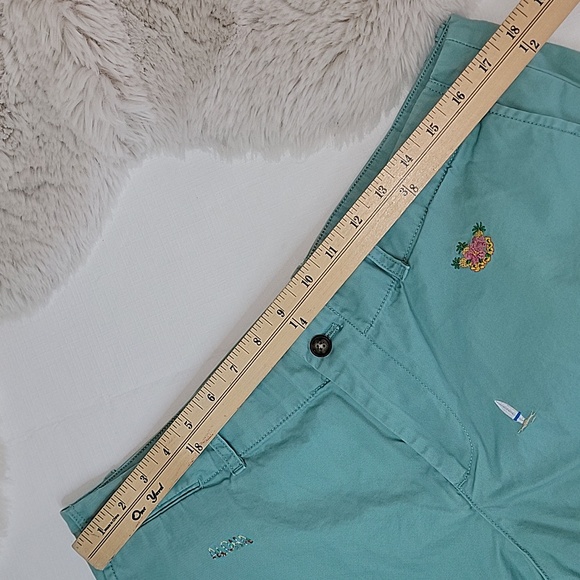 Polo Ralph Lauren sz12 Tiki Green Aloha Embroidered Shorts BinU - Picture 6 of 8